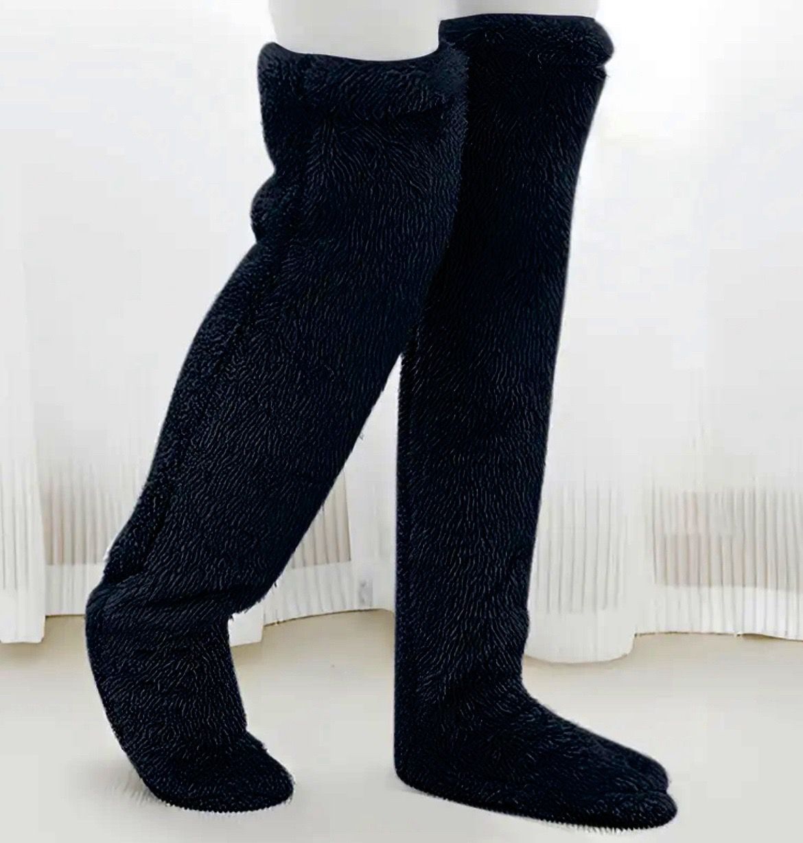 Warm long winter thermal leg warmers