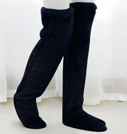 Warm long winter thermal leg warmers