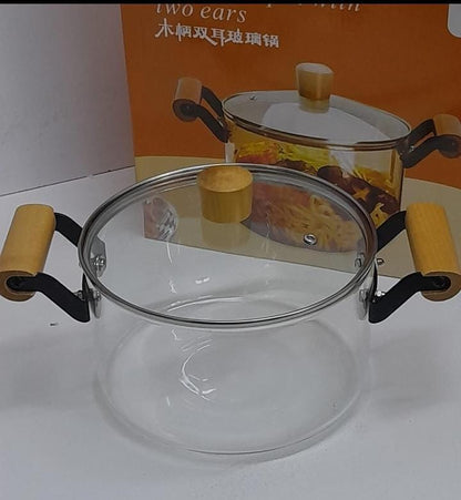 Borosilicate cooking pot