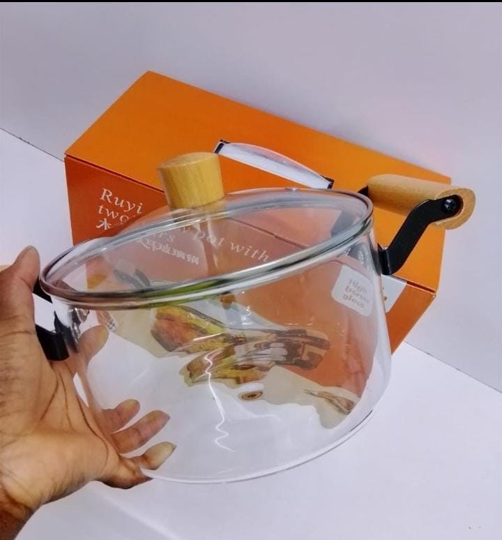 Borosilicate cooking pot
