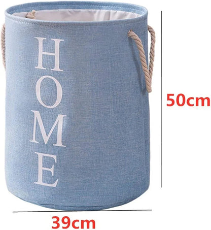 Round Cotton Linen Laundry Basket