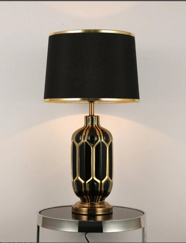 Black and Gold Ceramic Table Lamp