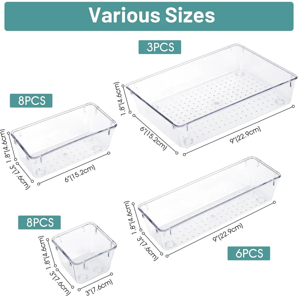 25Pc drawer organizers  dividers
