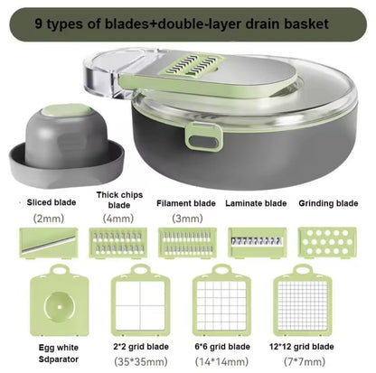 9pcs Multi-functional Vegetable Chopper/Cutter