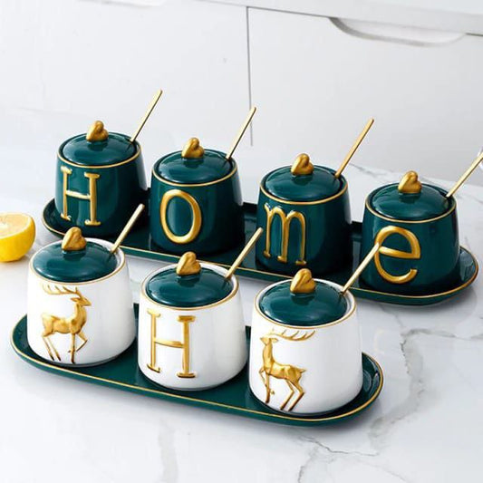 4pc High Quality sugar/spice dish set