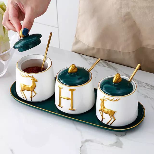 4pc High Quality sugar/spice dish set