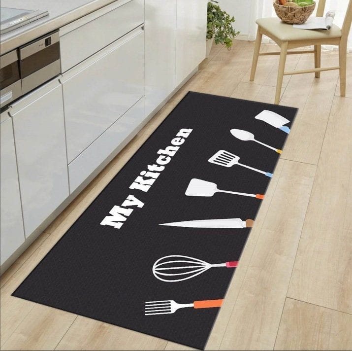 2pcs kitchen mats with rubber underside