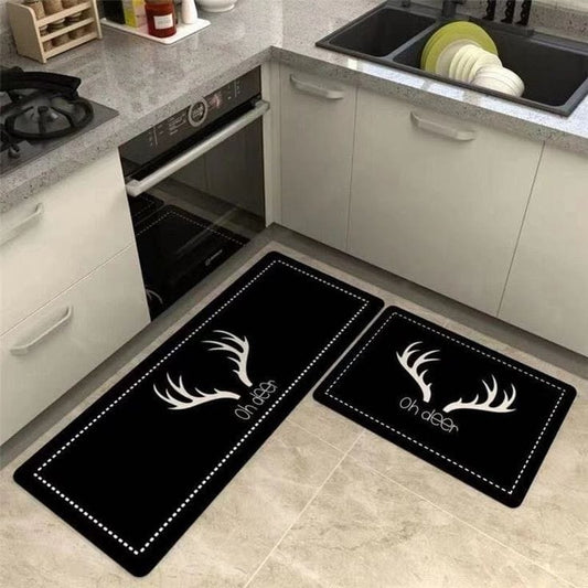 2pcs kitchen mats with rubber underside