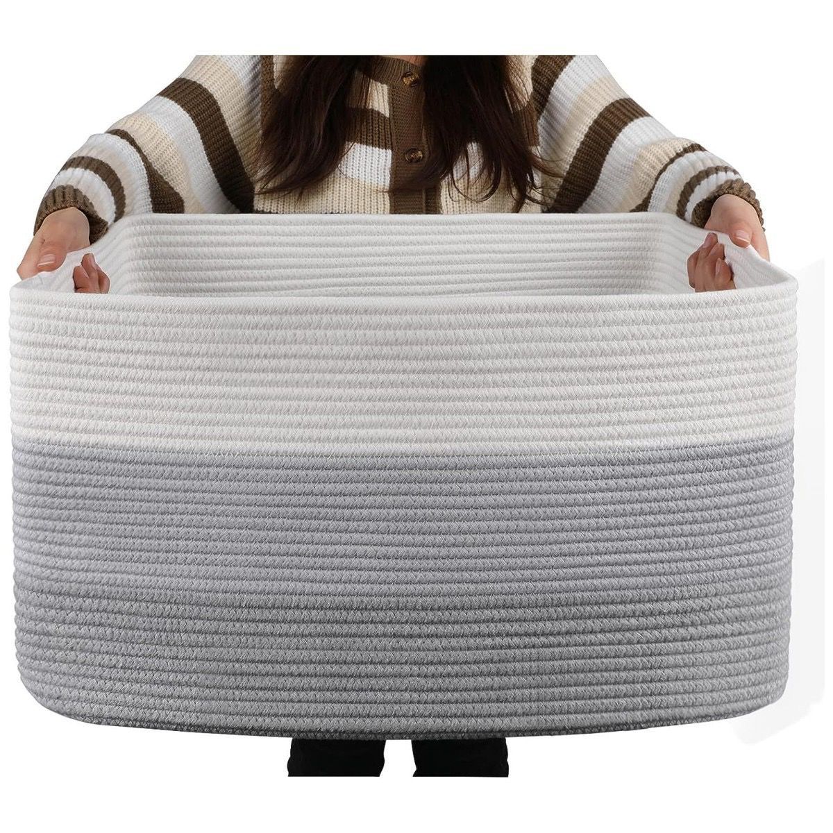 Cotton Rope Basket with handle