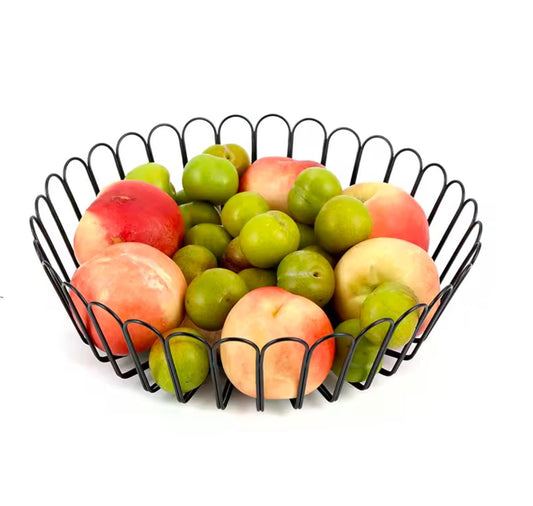 Metallic Fruit Bowl Basket