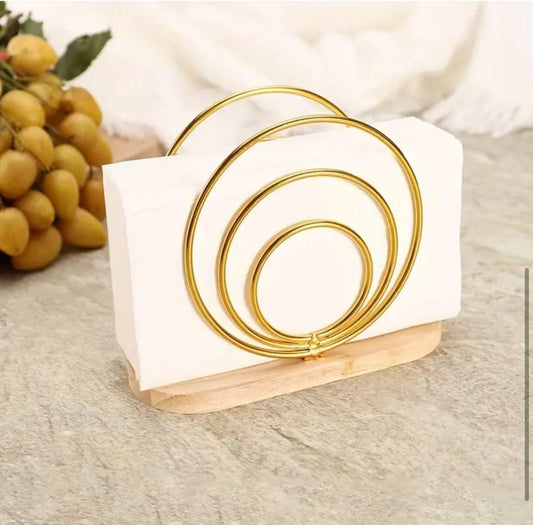 Napkin Holders with Wooden Base