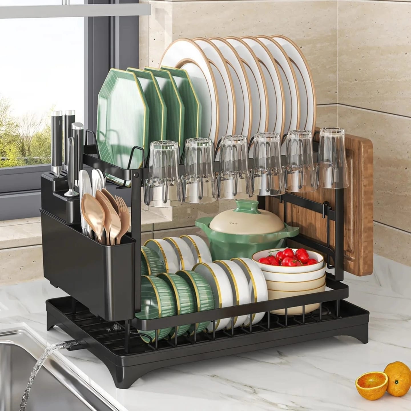 2 tier  dish rack