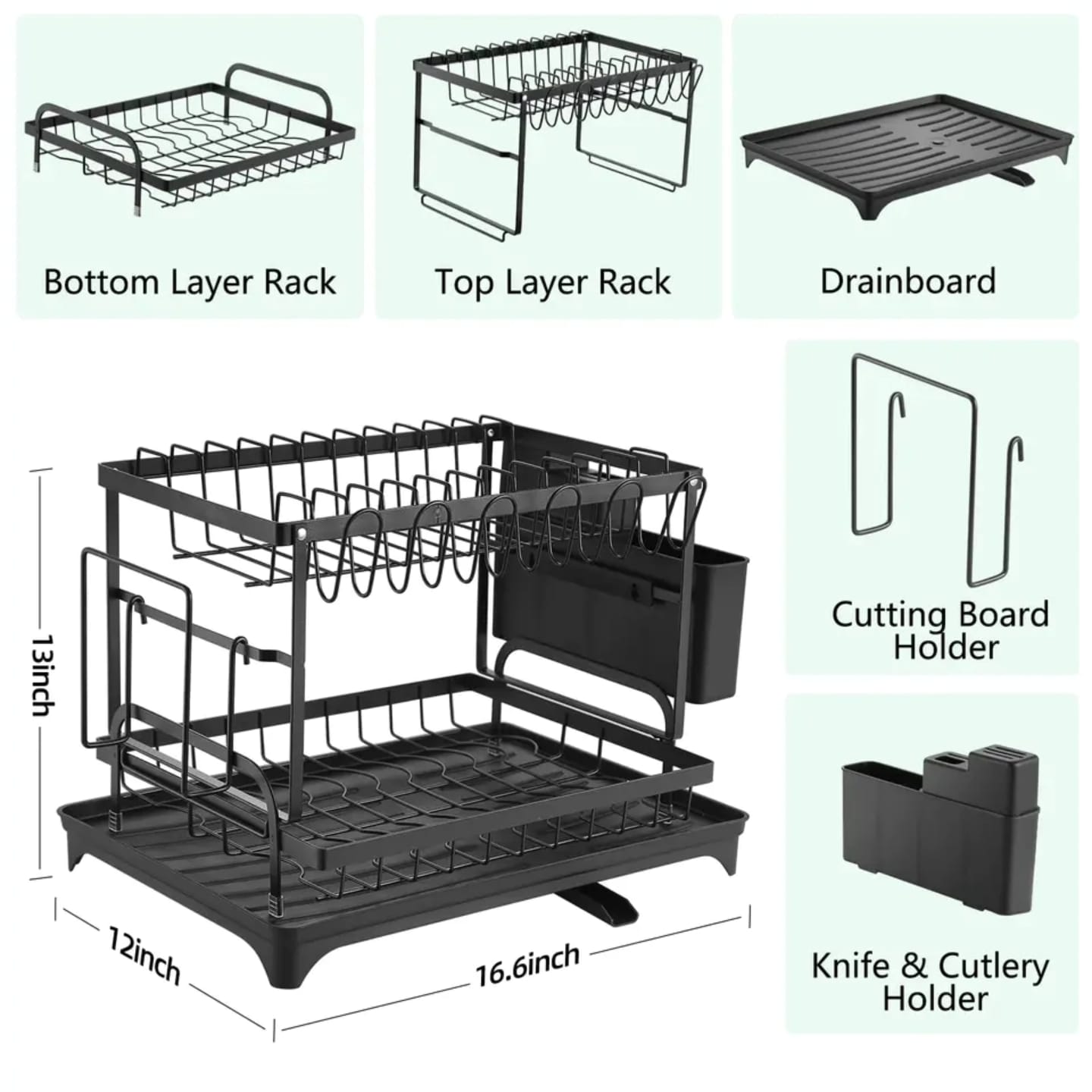 2 tier  dish rack
