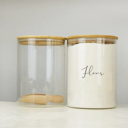 Glass Storage Containers with Bamboo lids