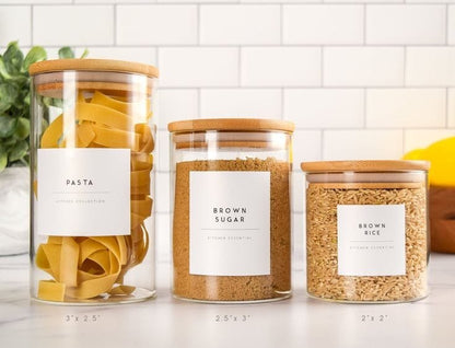 Glass Storage Containers with Bamboo lids