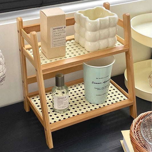 Wooden Table Storage Shelf