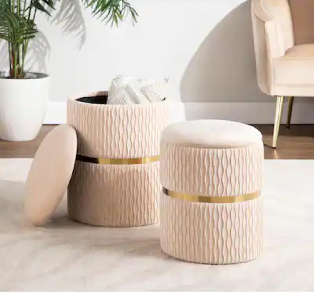 Decorative Foot Rest poofs with Storage stools