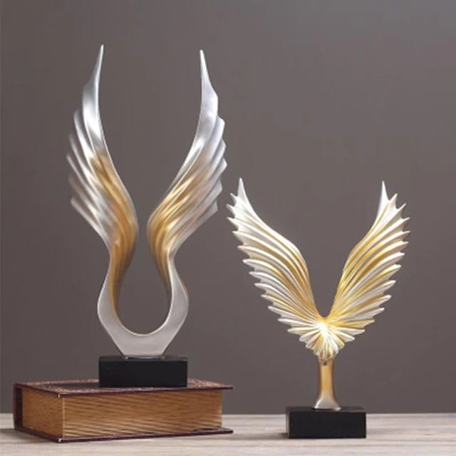 Abstract Angel Wings Statue Decor