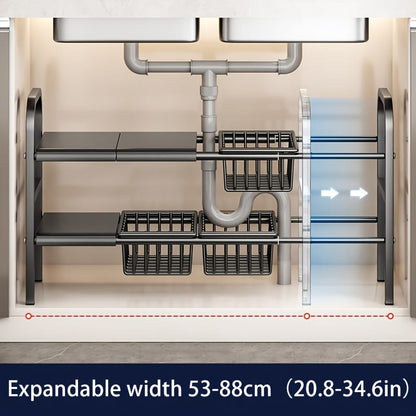 2 tier Adjustable Under the sink rack