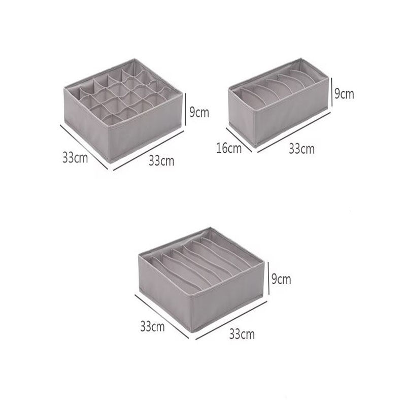 3Pc Drawer Closet Organizer