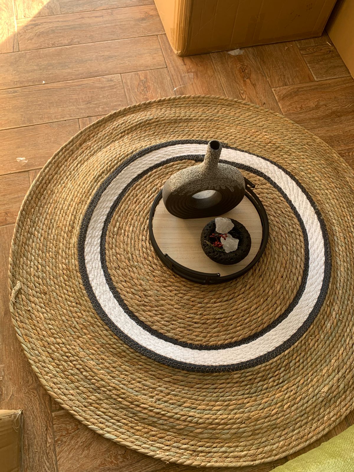 Round Fiber Rug