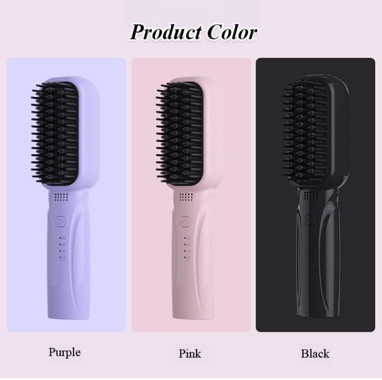 Hair straightener brush