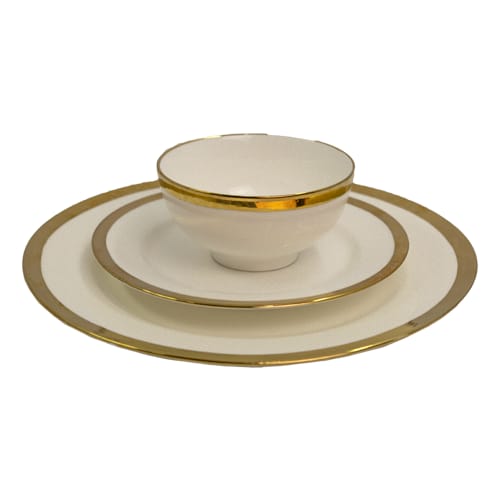 Ceramic Gold Ring Dinner set