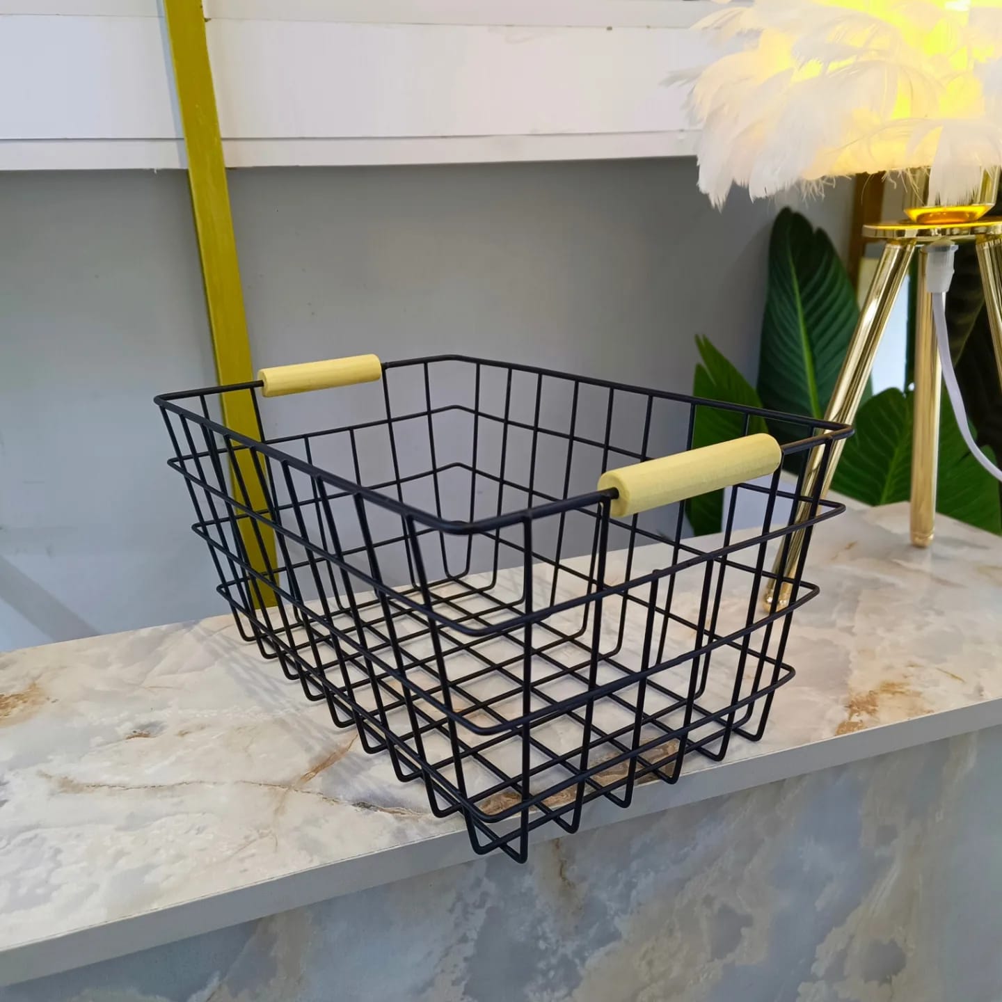 Metal wire storage basket