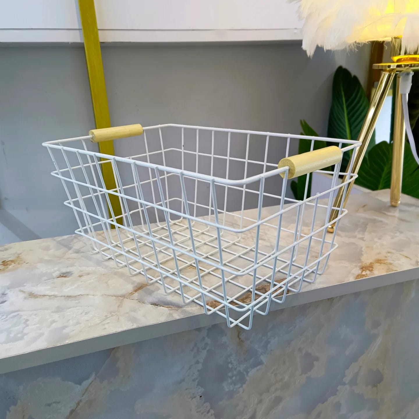 Metal wire storage basket