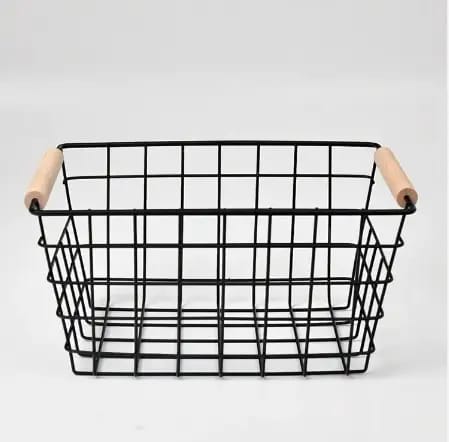 Metal wire storage basket