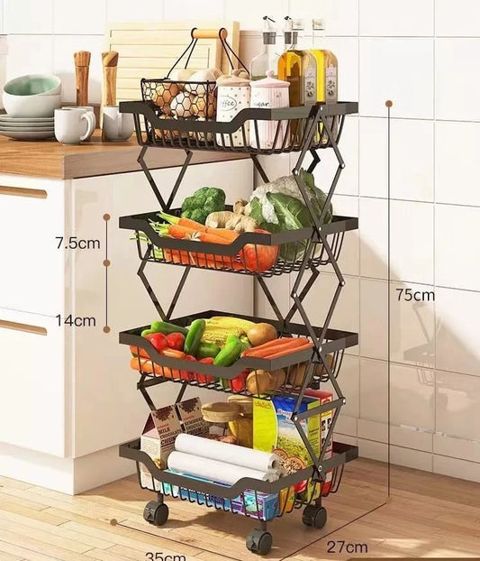 Metallic vegetable rack
