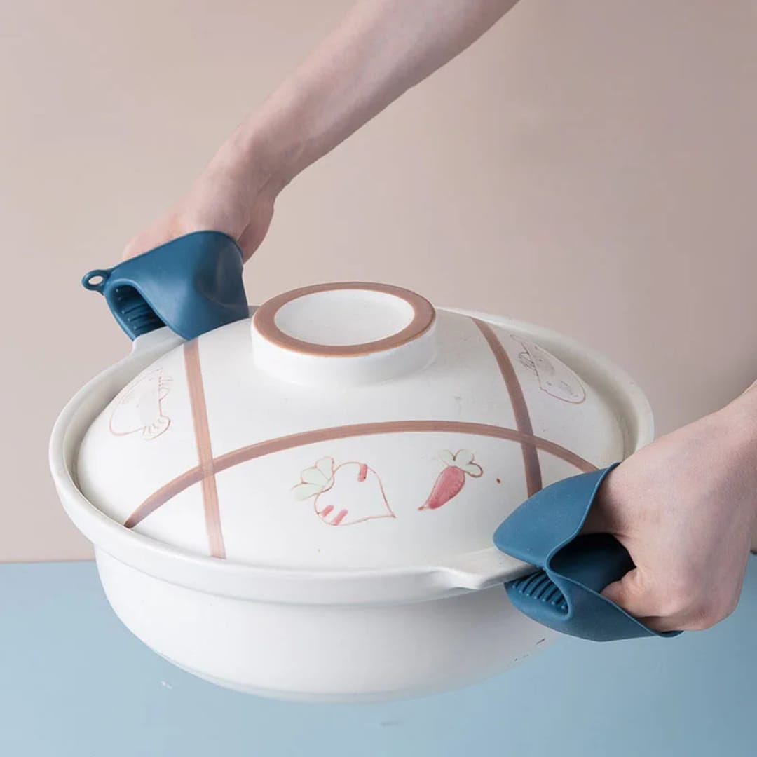 3pcs Heat resistant plate, bowl gripper mitten
