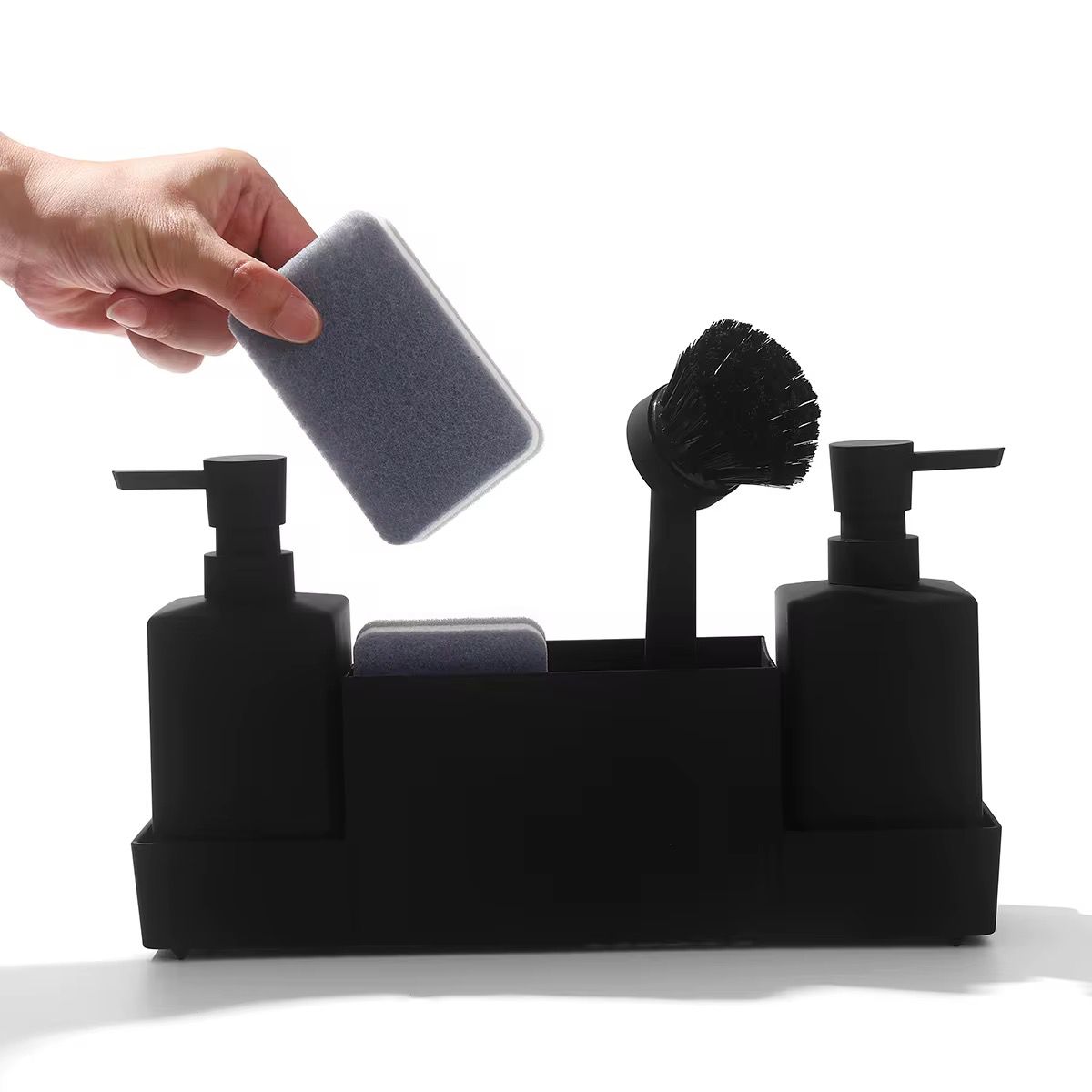 Black Kitchen Soap Dispenser Set