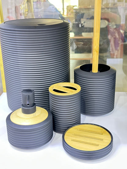 Bamboo  Bathroom Accessories Set