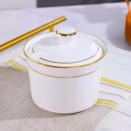 Ceramic sugar dish bowl