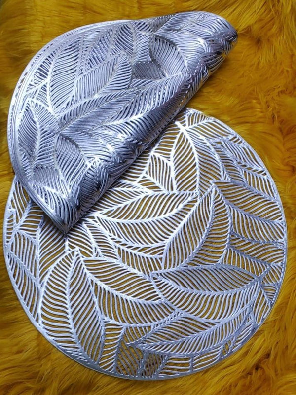 Round Leaf Pattern Table Mats