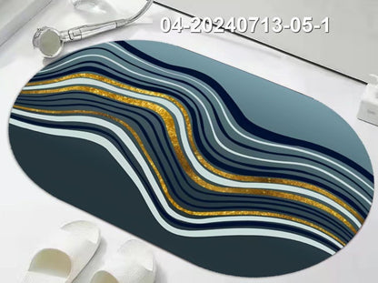 Anti slip Oval Bathroom Mat