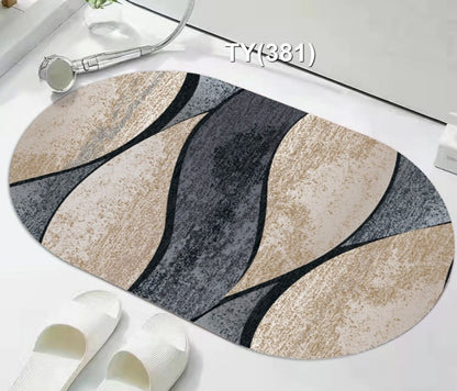 Anti slip Oval Bathroom Mat