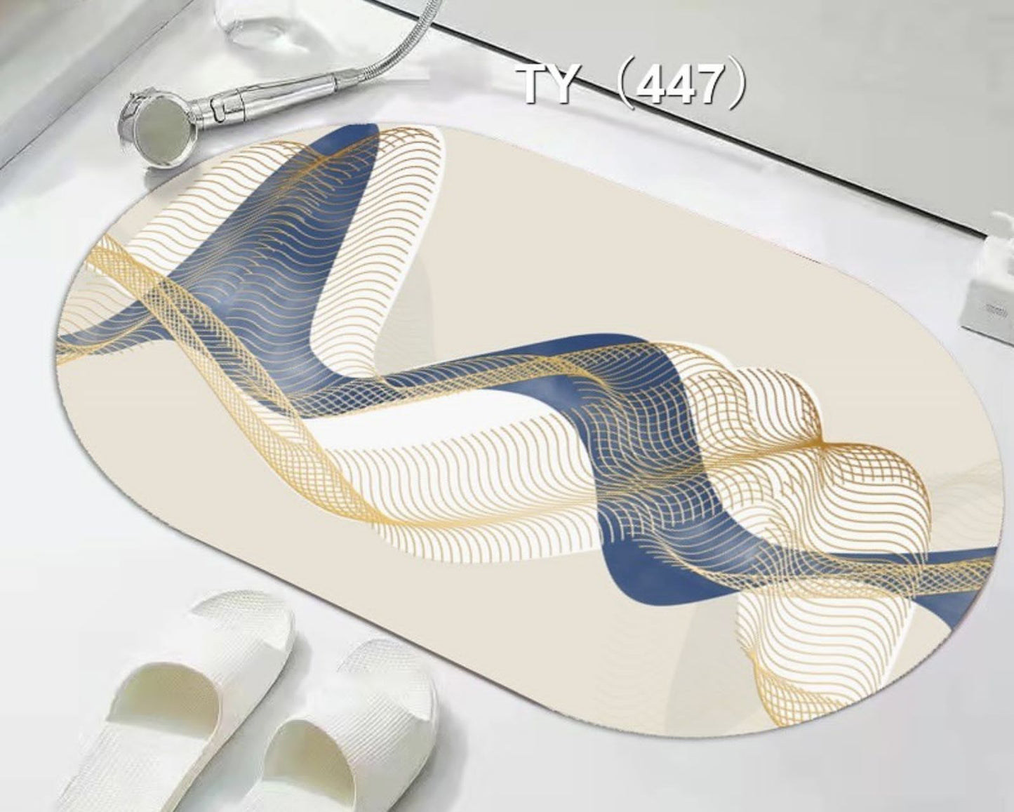 Anti slip Oval Bathroom Mat