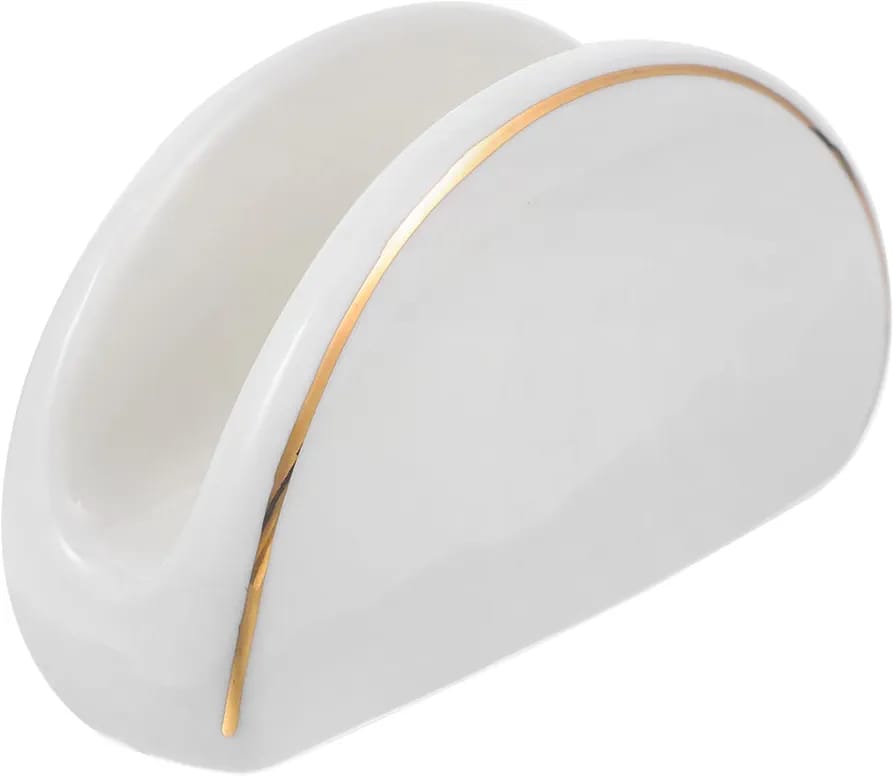 Ceramic gold ring serviette holder