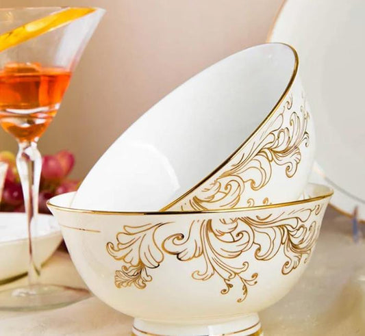 6pcs grey flower bowls