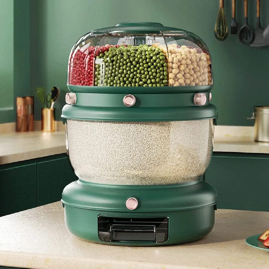 Double compartment cereal dispenser