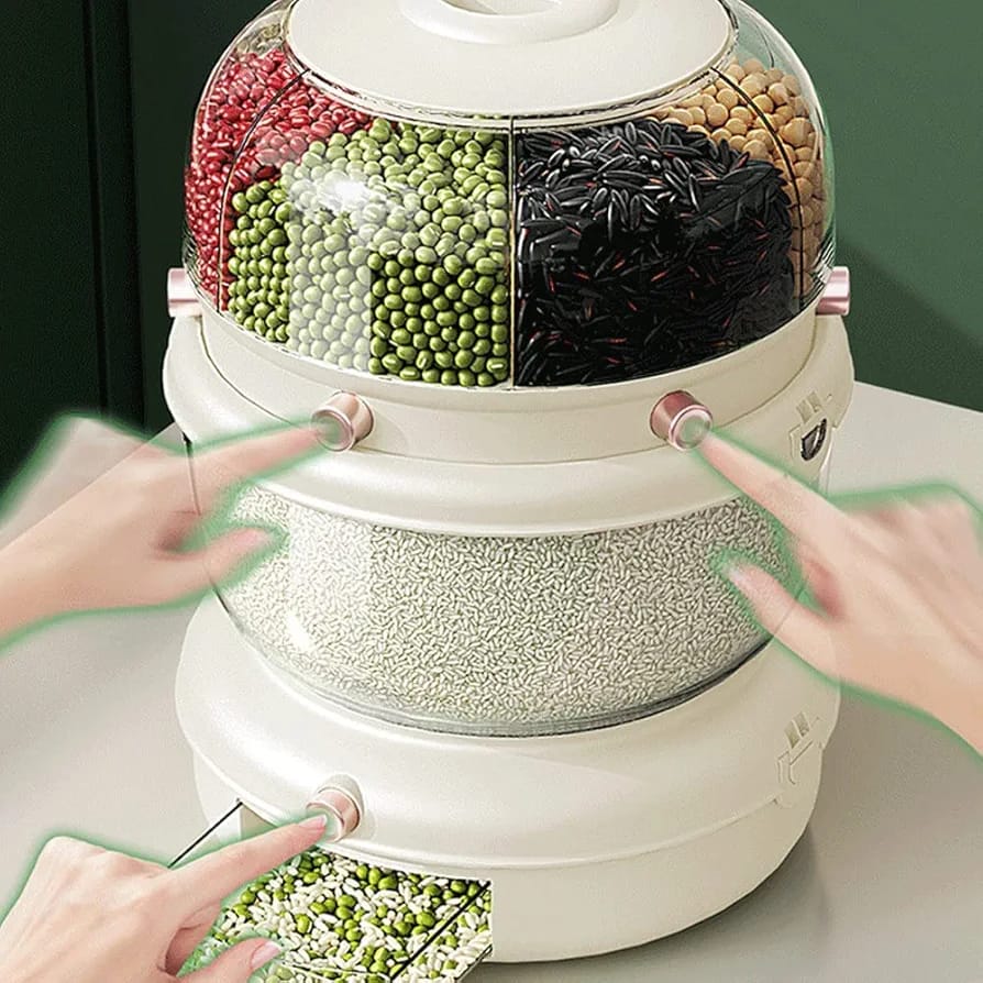 Double compartment cereal dispenser