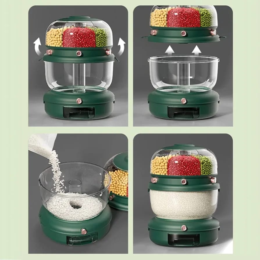 Double compartment cereal dispenser