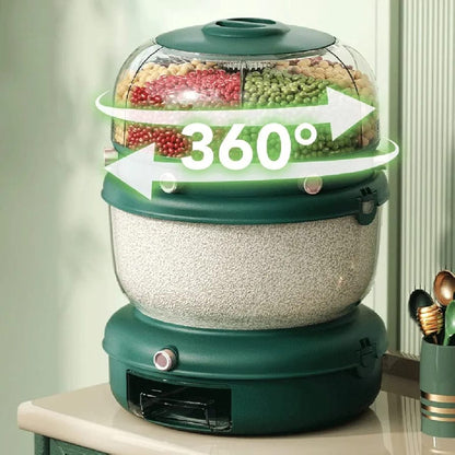 Double compartment cereal dispenser