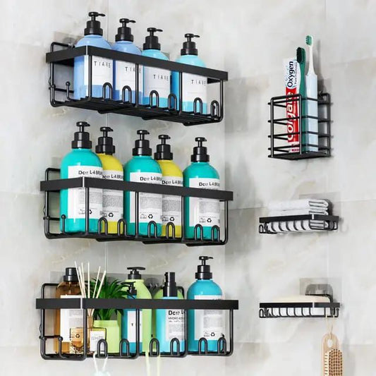 6pcs Rectangular shower caddy