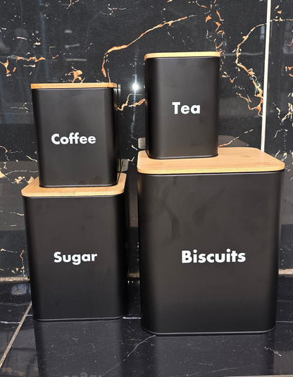 Storage Jars With Bamboo Lid