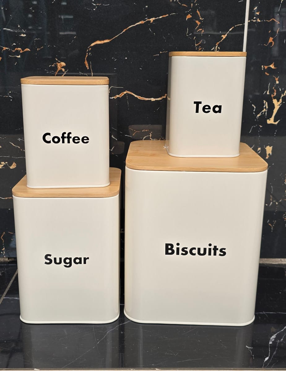 Storage Jars With Bamboo Lid