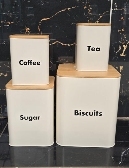 Storage Jars With Bamboo Lid