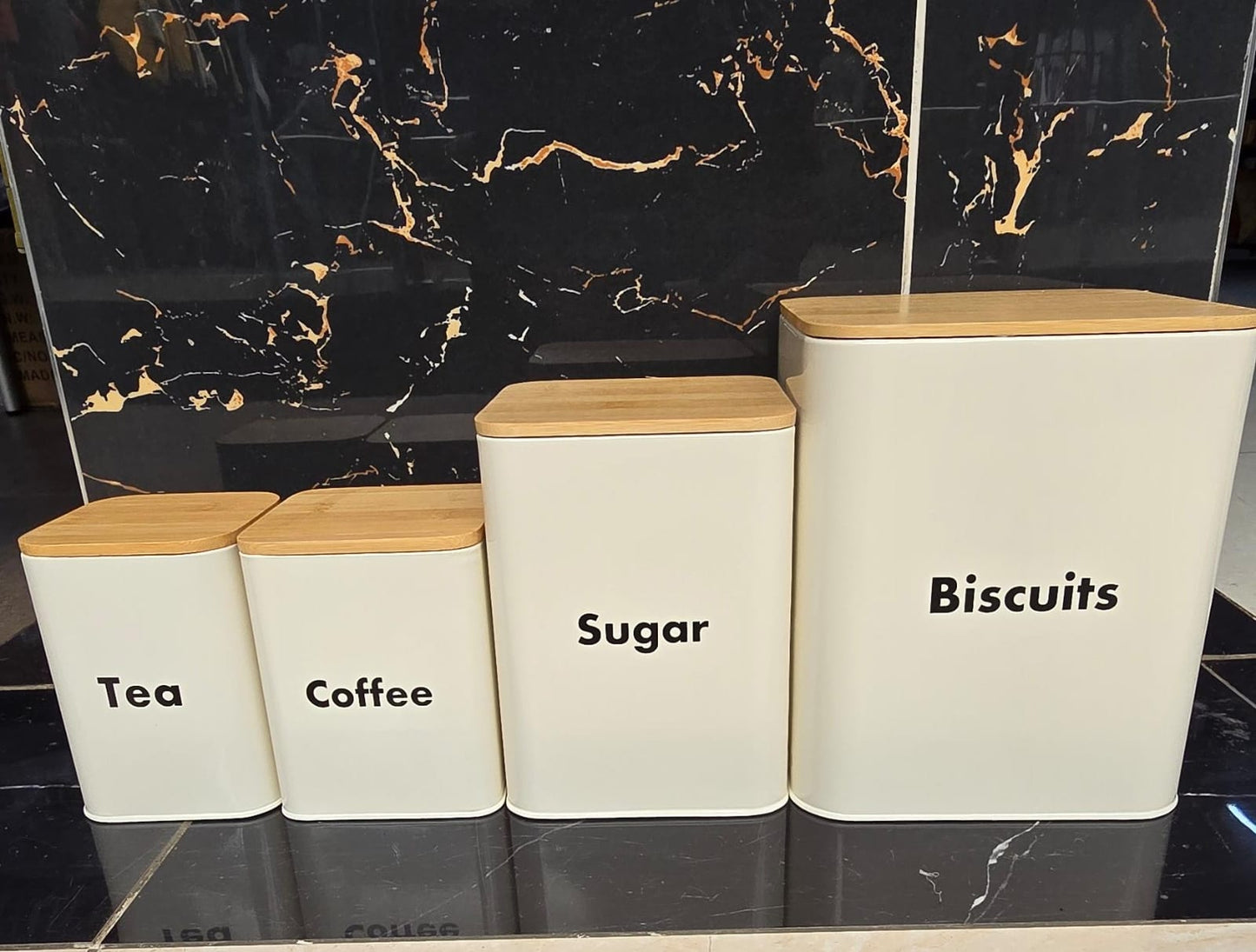 Storage Jars With Bamboo Lid